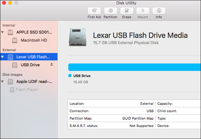 format flash drive on mac for mp4 file